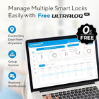ULTRALOQ U-Bolt Pro WiFi Smart Lock with Handle, Fingerprint Smart Front Door Lock Set with Sensor, Keyless Entry Deadbolt with 2 Lever Handles, Auto Unlock, App Control, ANSI Grade 1, Easy Install