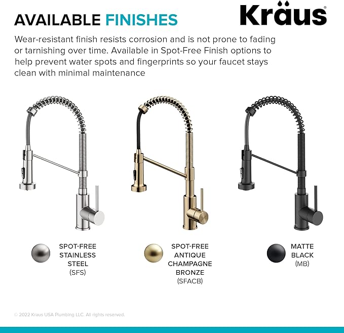 KRAUS Bolden Touchless Sensor Commercial Style 2-Function Single Handle Pull Down Kitchen Faucet in Spot-Free Antique Champagne Bronze, KSF-1610SFACB
