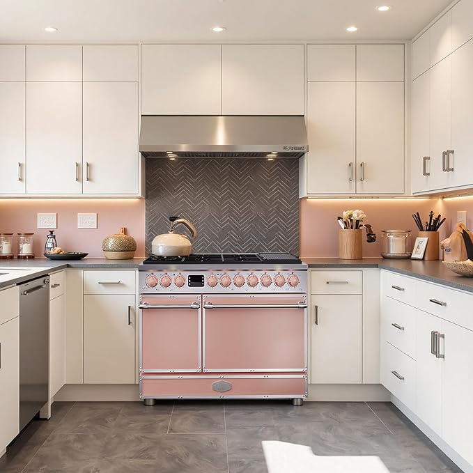 Akicon 48" Freestanding Gas Cooktop Oven Combo, Features 8 Sealed Burners, 6.7 Cu.ft Rapid Convection Oven, Convertible Fuel (NG/LP), Durable Cast Iron Grating (LPSLPSB3)