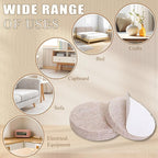 Yelanon Felt Furniture Pads for Hardwood Floors -216 Pcs Premium Felt Pads for Chair Legs, Floor Protectors for Furniture, Beige & Black