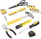 WGGE 39-Piece Home Tool Set/Hand Tool Set – Durable Household Hand Tool Kit with Hammer, Screwdrivers, Pliers, Wrench, Hex Keys & More – Compact Storage Case for Home Repairs, DIY & Maintenance