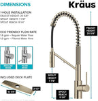 KRAUS Oletto 2-in-1 Commercial Style Pull-Down Single Handle Water Filter Kitchen Faucet for Reverse Osmosis or Water Filtration System in Spot-Free Antique Champagne Bronze, KFF-2631SFACB