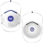 Dräger X-plore 1350 V Particulate Respirator with Exhalation Valve, 10 Pack, NIOSH-Certified Dust Mask