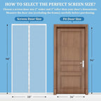 Magnetic Screen Door - Self Sealing, Heavy Duty, Hands Free Mesh Partition Keeps Bugs Out Let Breeze in- Pet and Kid Friendly - Keep Open Feature (White, Fit Door Size 36 x 96 Inch)
