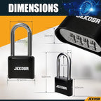 Jekosa® JKE/50 [Weatherpoof] Heavy Duty Combination Lock Outdoor - Lock with 4 Digit Code [No Key] - Ideal for Gate, Shed, Fence