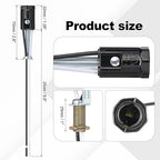 PATIKIL Candelabra Base Lamp Holder Light Socket, 10pcs UL Listed Keyless E12 Bulb Socket with 9.8" Wire Leads for E12 Incandescent LED Light Bulbs, 2.8" Tall