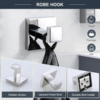 TQKAG 6-Piece Bathroom Towel Bar Sets Polished Chrome 23.6 inch Towel Bar Stainless Steel Towel Ring Coat Hook and Toilet Paper Holder Bathroom Hardware Set Wall Mounted Bathroom Accessories Kit