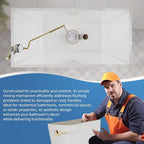 iFealClear Universal Metal Toilet Tank Flush Lever Replacement, Side Mount Toilet Handle Replacement Kit, Stainless Steel Chain, Solid Brass Material, Polished Gold