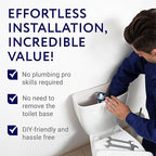 Impresa Replacement Canister Flush Valve Seal & Toilet Ring Seal - 2-Pack Blue Rubber - Compatible with American Standard Champion 4 & Eljer 4 - Fits 7301111-0070A