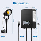 SUNVIE 12 Pack Low Voltage Landscape Lights with 300W Transformer 12-24V LED Landscape Lighting Kit 3000K Waterproof Aluminum Landscape Spotlights with Wire Connectors for House Yard Tree Garden