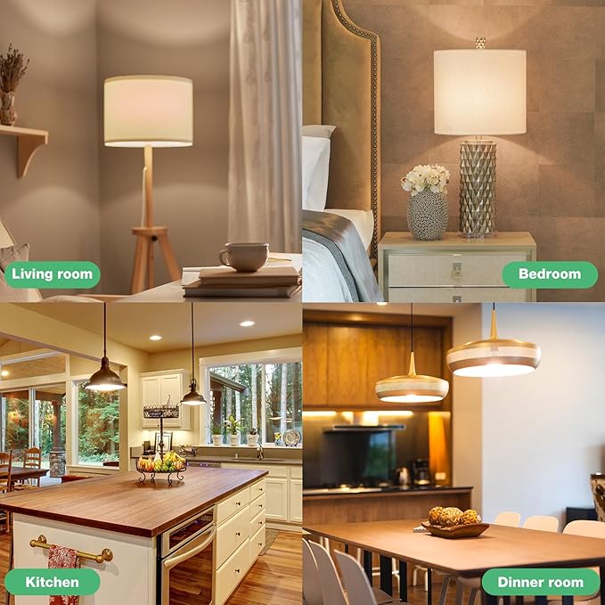 24 Pack A19 LED Light Bulbs 60W Equivalent, Daylight 5000K, 800 Lumens, E26 Base, Non-Dimmable, 8W Energy Efficient Warm LED Bulbs for Home Lighting