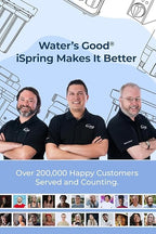 iSpring SGS-Tested Lead Removal Whole House Water Filter System w/ 3/4'' Push-Fit Stainless Steel Hoses, Reduces Arsenic, Cadmium, Mercury, Chlorine & up to 99% Lead, Model: WGB32B-CPB+AHPF12MNPT16X2