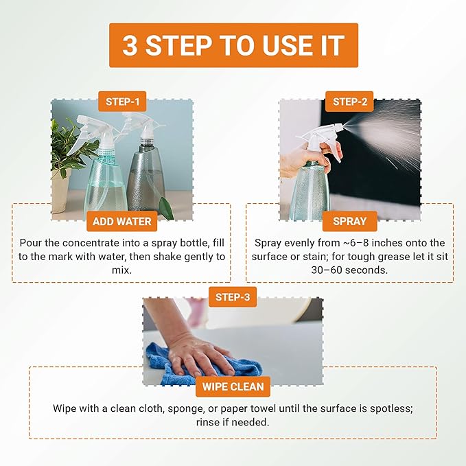 All Purpose Cleaner Concentrate - Advanage 20X The Wonder Cleaner Citrus for All Surfaces Around Bathroom, Kitchen, Oil and Grease | Multi Purpose Cleaner for Household Cleaning Solution | 32 Fl Oz