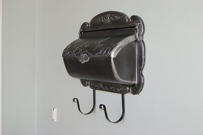 Special Lite Hummingbird Horizontal Wall Mount Mailbox - Swedish Silver Aluminum Mailbox for Wall Mount - SHB-1004-SW