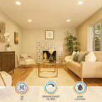 TORCHSTAR 6 Inch Slim LED Recessed Lighting with Junction Box, CRI90 Aluminum Dimmable 12W Ultra-Thin Recessed Light, 3000K Warm White, 1100LM Basic Series LED Downlight, ETL & FCC, Pack of 6