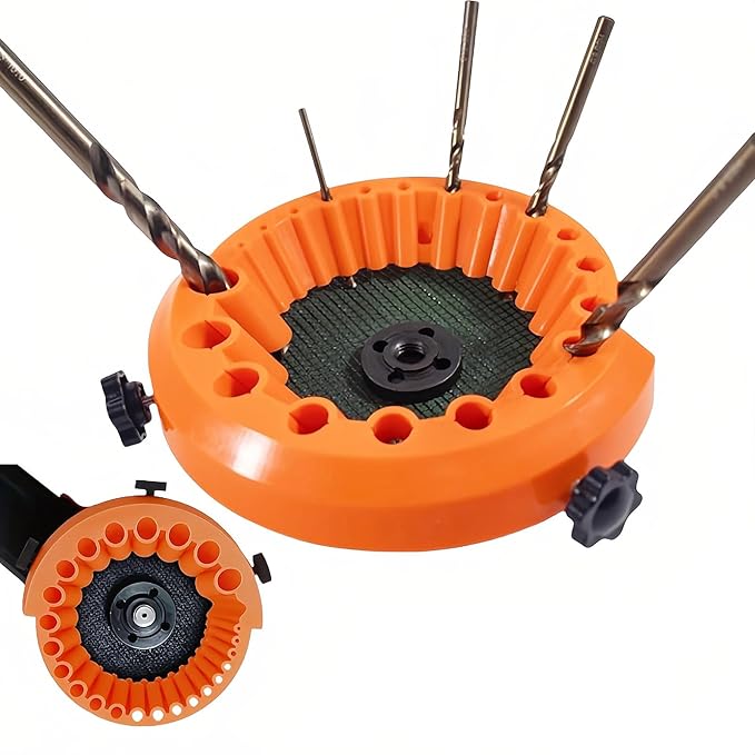 Drill Bit Sharpener for Grinder, Precision Sharpening Tool 2-13mm, Portable Grinder Attachment with Angle Guide, Compatible with 115-125mm Grinders（1PC）