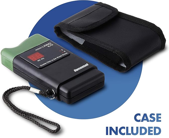 Mini-Ligno E/D Pin Moisture Meter - Moisture Detector & Tester for Wood Floors, Woodworking, Building & Home Maintenance - Mold Detector & Moist Meter for Wood Walls and Firewood