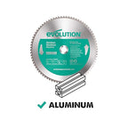 Evolution Power Tools 12BLADEAL Aluminum Cutting Saw Blade, 12-Inch x 80-Tooth, Green