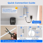 Waterdrop LED UV͎ Ultrąviolët Water Filter for Under Sink Water Filter System and Reverse Osmosis System, Reduce up to 99.9% of Baçtёria, Mercury-Free, FCC Certified, Stainless Steel, 50 Year Life Tim