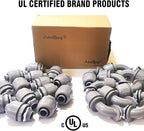 200Pack 1/2 Inch Liquid Tight Connector PVC Electrical Conduit Fittings Straight 180 Degree Flexible Conduit Connector for Home Kitchen Bathroom Tube Tool Supplies