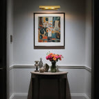 18in Picture Lights Hardwired, Brass Picture Light, Gold Modern Picture Light for Wall, 270°Rotatable Art Light Gallery Lights, Wall Picture Lights Painting Light for Artwork Poster Portrait Display