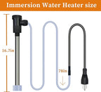 2000W Submersible Hot Tub and Pool Electric Portable Immersion Water Heater with WiFi Timer, and Auto Shut Off for Above Ground Pool, Bathtub, Swimming pool, Inflatable Pool & Baptism pool