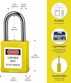Lockout Tagout Locks with 2 Master Keys｜12-Pack Yellow OSHA Loto Lock｜Keyed Different & Laser Coding｜Lock Out Padlock Kits for Machinery & Electrical Panels