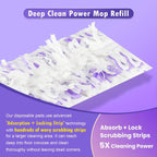 20 Count Disposable Mopping Pad Refills for Swiffer Power Mop Pads Refills, Unscented Spray Cleaning Repalcement Pads