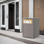 Upgrade 48 Gallon Package Delivery Box for Porch with Sign, Outdoor Storage with Lockable Secure, Large Double Wall Resin Outdoor Package Delivery and Waterproof