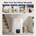 8 Gallon Electric Mini Tank Water Heater, 110V 1500W Point of Use On Demand Under Sink Instant Hot Water Heater for Home Kichen Bathroom