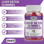 Liver Cleanse Detox & Repair Gummies — 1500mg Silymarin Milk Thistle Supplement with Artichoke, Dandelion and 20+ Herbs — Essential Liver Support Supplement for Men & Women (60 Vegan Gummies)