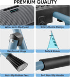 TICONN 4 Step Ladder, Heavy Duty Foldable Step Stool, Portable Steel Folding Stool for Household Garage Storage (Blue)