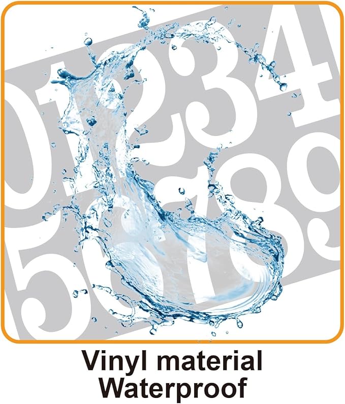 100 PCS Mailbox Numbers for Outside, Vinyl Numbers Stickers Mailbox Number Decals, Self-Adhesive Waterproof Numbers for Mailbox Window Door Trucks Address Number (White, 3 inch)