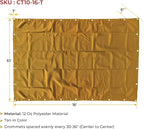 Mytee Products 10' x 16' Tan Canvas Tarp 12oz Heavy Duty Water Resistant