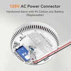 Jemay Smoke Detector, Photoelectric Smoke Alarm with 9V Backup Battery, Hardwired Interconnected Smoke Detector, Fire Alarm with Test/Silence Button for Home, 1 Pack