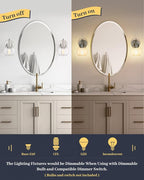 EAPUDUN Bathroom Light Fixtures Over Mirror, 1-Light Brushed Nickel Wall Sconces, Modern Vanity Light Porch Lamp, Hallway,Bedroom, Living Room Lighting Fixtures
