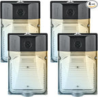 30W LED Wall Pack Light with Dusk to Dawn Photocell 4Pack, 3CCT 4000/5000/6500K, 15/20/25/30W Selectable, LED Wall Lights Outdoor Security Lighting for House Garage Yard Garden, 100-277VAC, ETL Listed