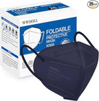 WWDOLL KN95 Face Mask 25 Pack, 5-Layers Mask Protection, Breathable KN95 Masks Purple