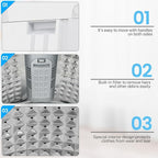 Nictemaw Portable Washing Machine, 17.8Lbs Portable Washer 2.4 Cu.ft Full Automatic Washing Machine with 10 Programs 8 Water Levels, LED Display, Drain Pump, Ideal for Apartment, Home, RVs