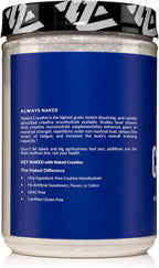 Pure Creatine Monohydrate – 200 Servings - 1,000 Grams, 2.2lb Bulk, Vegan, Non-GMO, Gluten Free, Soy Free. Aid Strength Gains, No Artificial Ingredients - Naked CREATINE