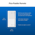 Lutron Diva Smart Dimmer Light Switch 3-Way Kit for Caseta Smart Lighting, w/Plate, Pico Remote, Wallmount Bracket, and Label Stickers, No Neutral Required, DVRF-PKG1D-WH