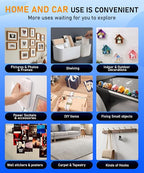 Heavy Duty Mounting Tape with Inch Measure Mark, Removable Clear Traceless Double Sided Strong Adhesive Tape for Wall, Carpet, Poster, Dorm Room, No Residue 1.18" x 15Ft