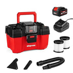 Shop-Vac 20V Cordless Wet/Dry Vacuum, 2.5-Gallon Tank, 5ft Hose, 4.0A Battery and Charger Included