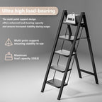 Step Ladder 5 Step Folding, Sturdy 330 Lbs Small Step Stool for Adults, Closet Step Stool Ladder with Anti-Slip Wide Pedals, Portable Folding Ladder for Home Kitchen Office