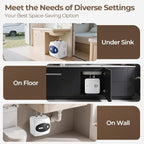 4 Gallon Electric Tank Water Heater, 120V 1500W Under Sink Instant Hot Tank Water Heater for RV, Camper, Kitchen, Food Truck, Wall or Floor Mounted, White