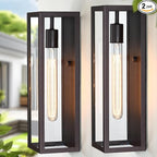 Brown Large Exterior Lighting Fixtures 2Pack, 16'' Waterproof Front Porch Lights Outdoor Wall Sconces, Outdoor Garage Lighting Fixtures Wall Mount for House Coach Carriage Lights Exterior