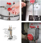 110-326 Gas Water Heater Valve,Natural Gas Water Heater Thermostat, Water Heater Replacement Parts Gas Control Valve with 1-3/8" Shank, 3-1/2" W.C