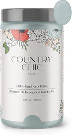 Country Chic All-in-One Chalk Paint for Furniture, Cabinets, Home Decor, Eco-Friendly, Matte Finish, Built-In Primer & Top Coat for Wood, Metal - Dune Grass (green) - Quart 32 oz (950 ml)