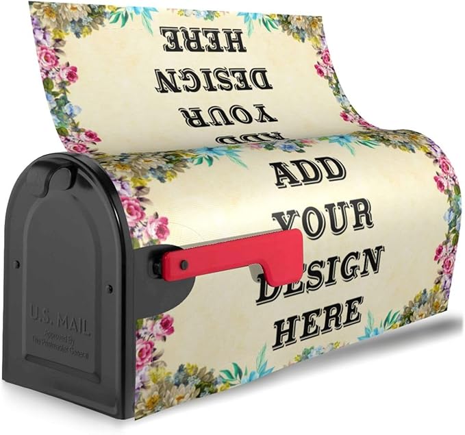 Custom Personalized Mailbox Covers Add Photo Picture Family Name House Address Text Magnetic Mail Cover for Home Garden Yard-17