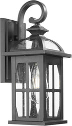 Darkaway Outdoor Wall Lights, Exterior Light Fixture with Seeded Glass, Aluminum Anti-Rust Exterior Lights Sconces Lighting for House Porch Yard Hallway Doorway Garage